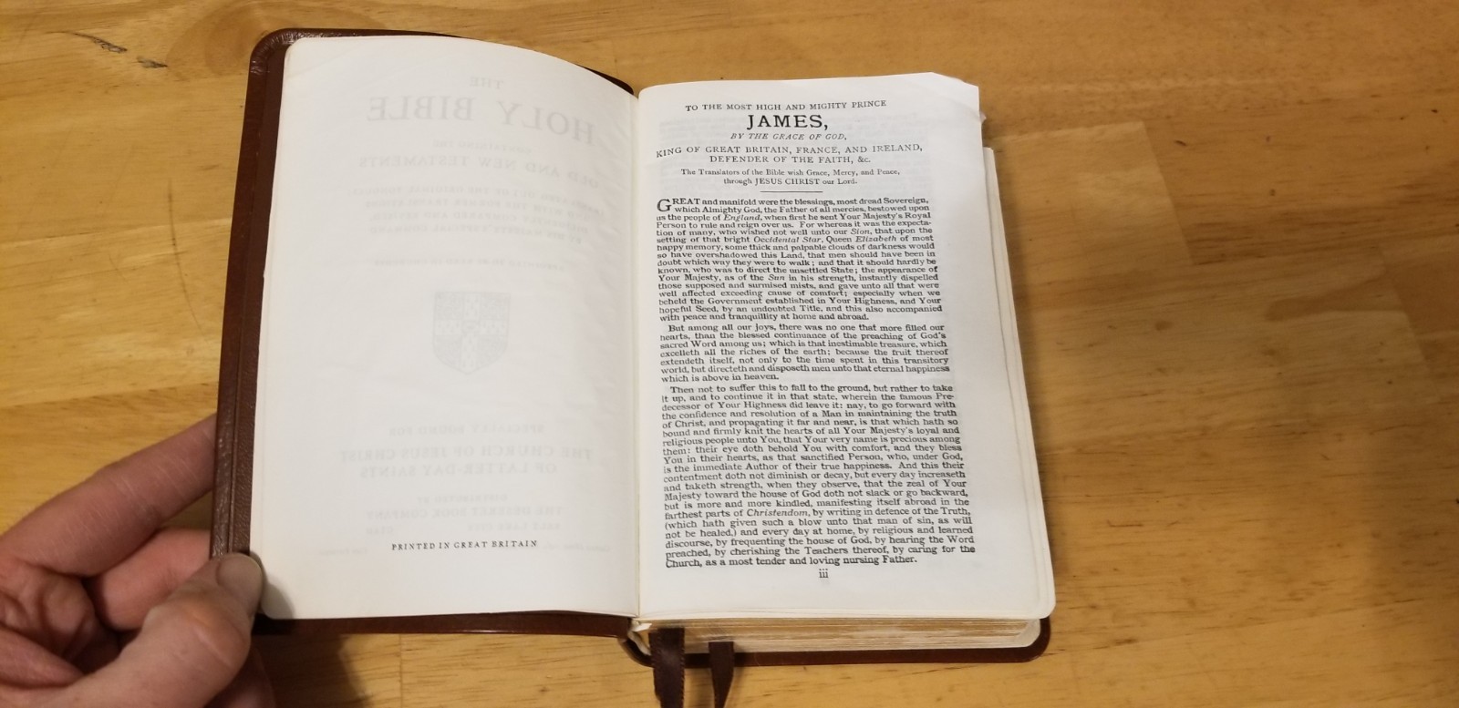 1977 LDS Quad Scriptures Holy Bible Book of Mormon Brown Leather Tabs 7” x 5”