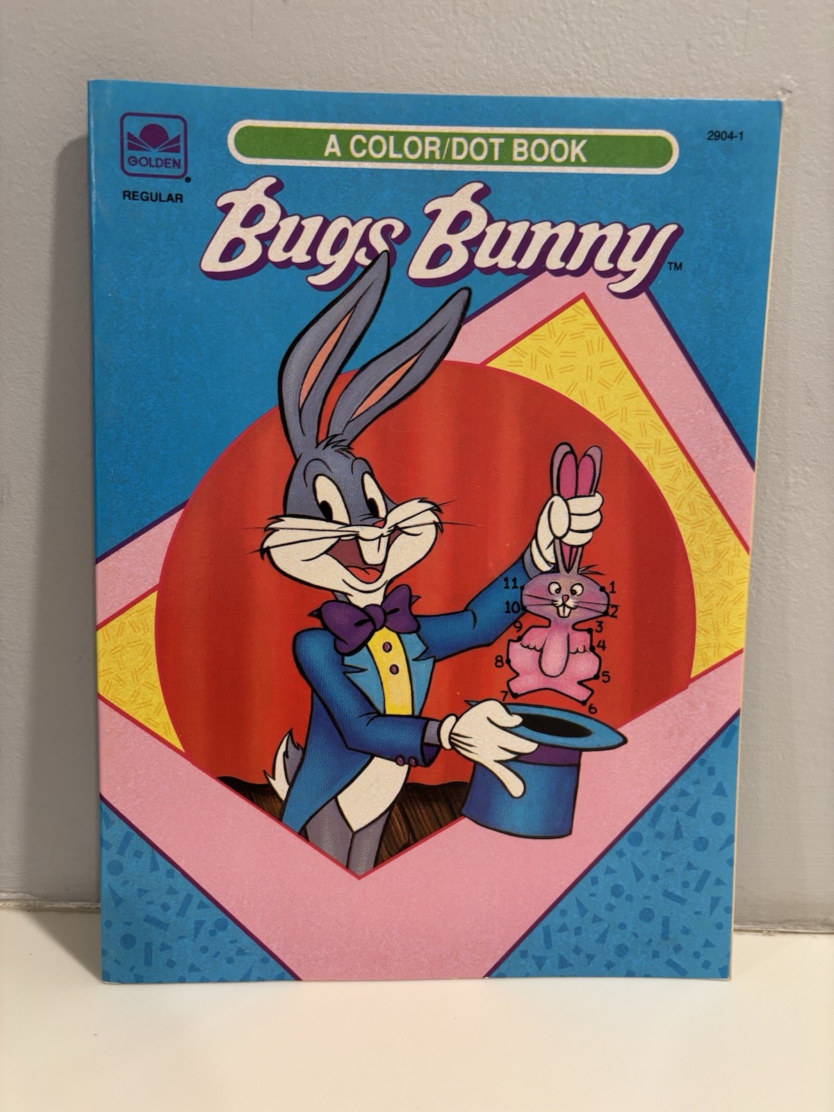 VINTAGE Looney Tunes Bugs Bunny Golden Books Coloring Color Dot Book 90s NEW