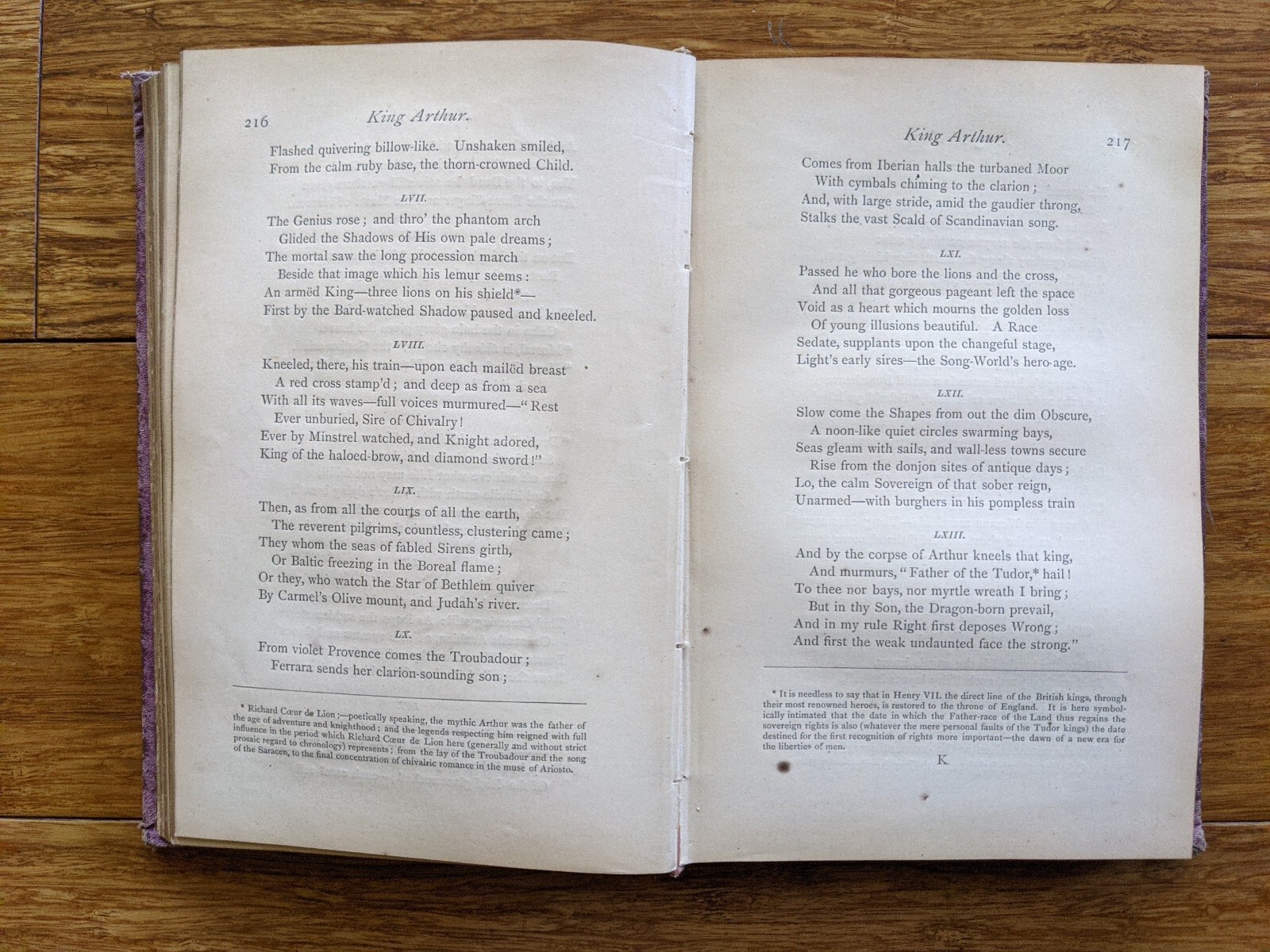 King Arthur. A Poem Revised Edition by Edward Bulwer, Lord Lytton * RARE *