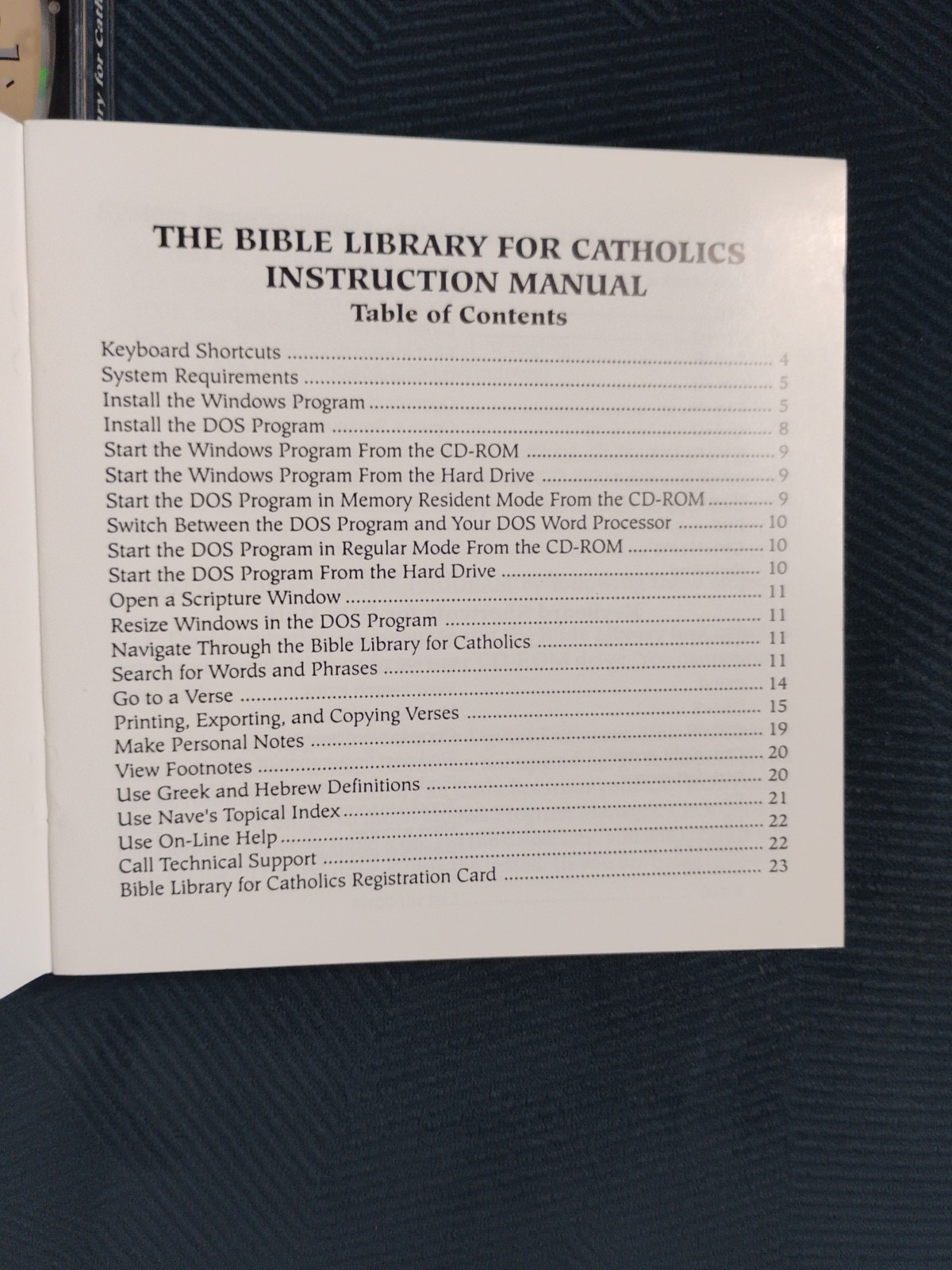 THE BIBLE LIBRARY FOR CATHOLICS CD-ROM by Liguori Faithware – RARE ONLY COPY!!!