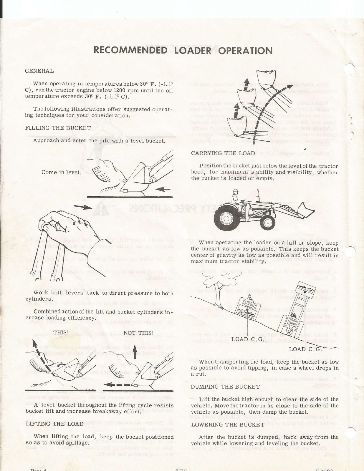 KUBOTA Model 1200 Loader For L-Series Tractors Owners Manual – WIRE-LOCK BOUND