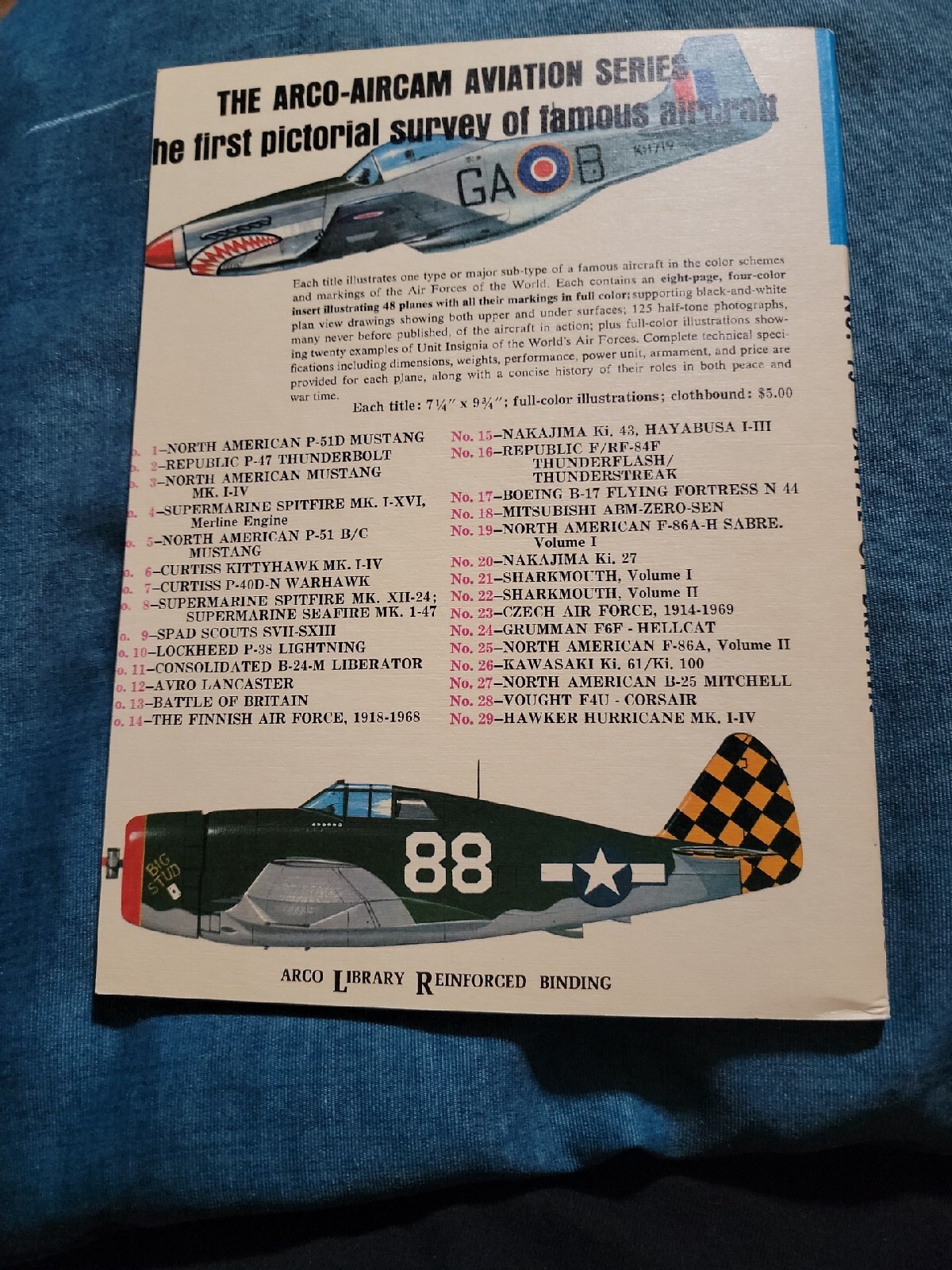 Battle of Britain,Hawker Hurricane. ARCO-AIRCAM AVIATION SERIES No 13
