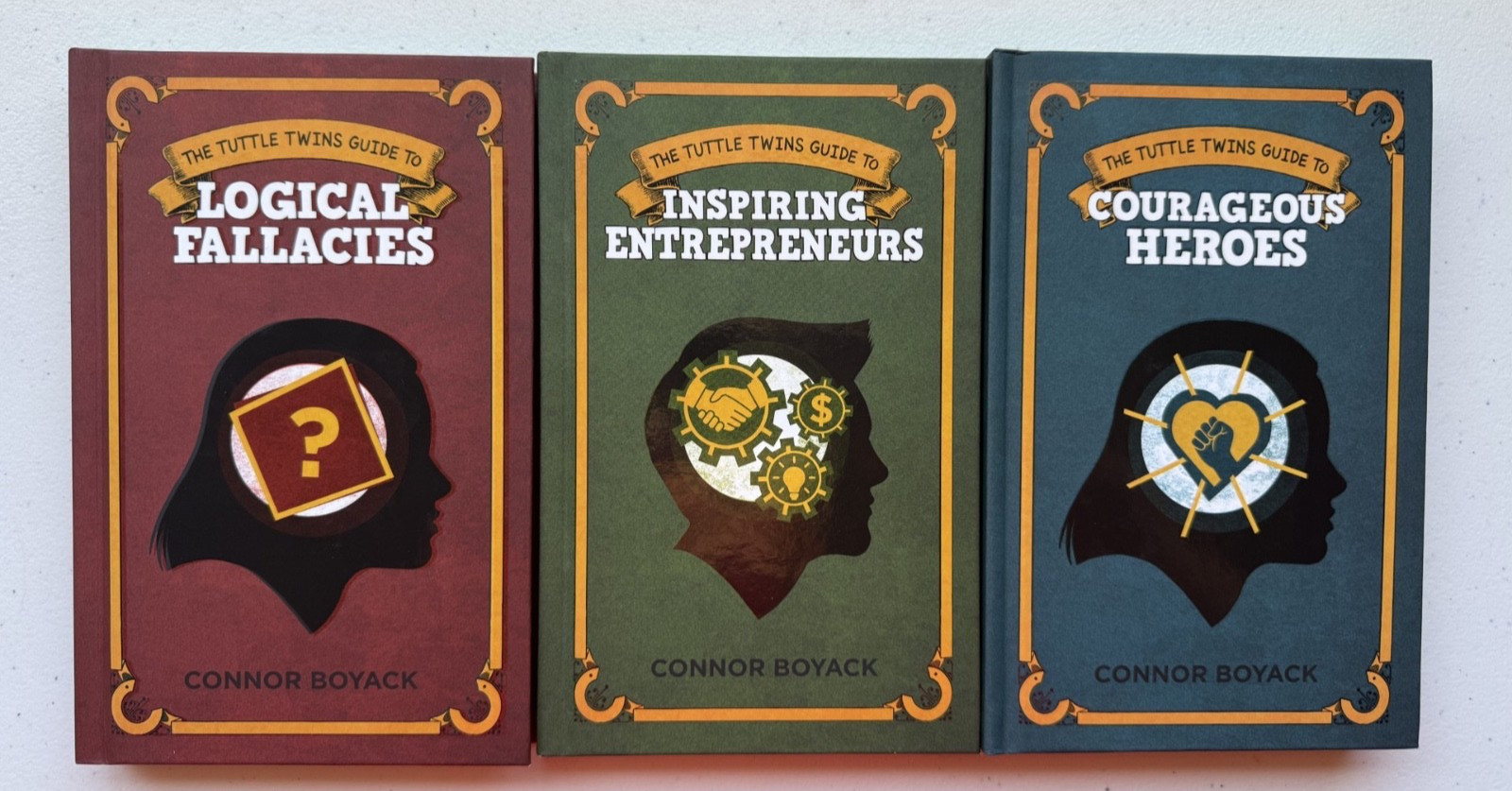 Lot of 3 TUTTLE TWINS GUIDE TO Fallacies/Heroes/Entrepreneurs Connor Boyack HC