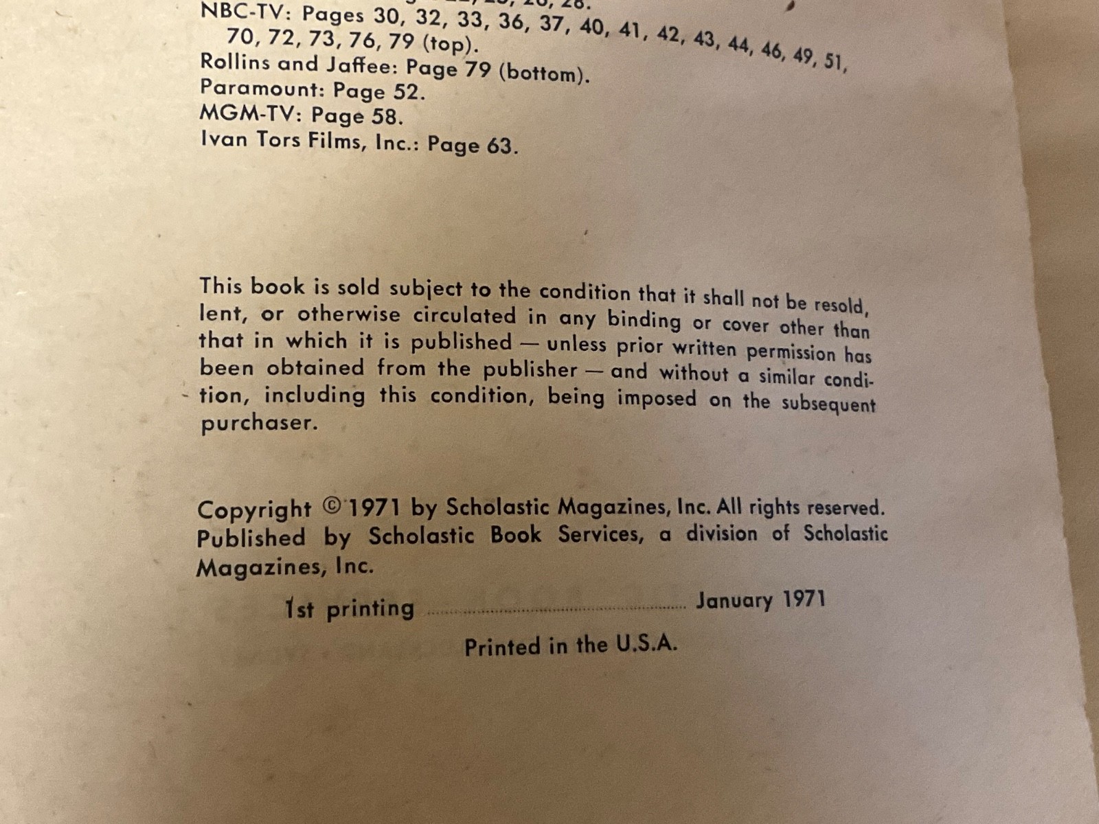 1971 TV FAVORITES by Linda Beech – The Partridge Family Haunted Hall 1st PB