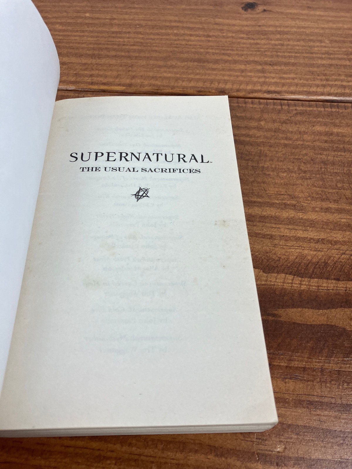 Supernatural: The Usual Sacrifices First Edition Yvonne Navarro 2017 – TV Show