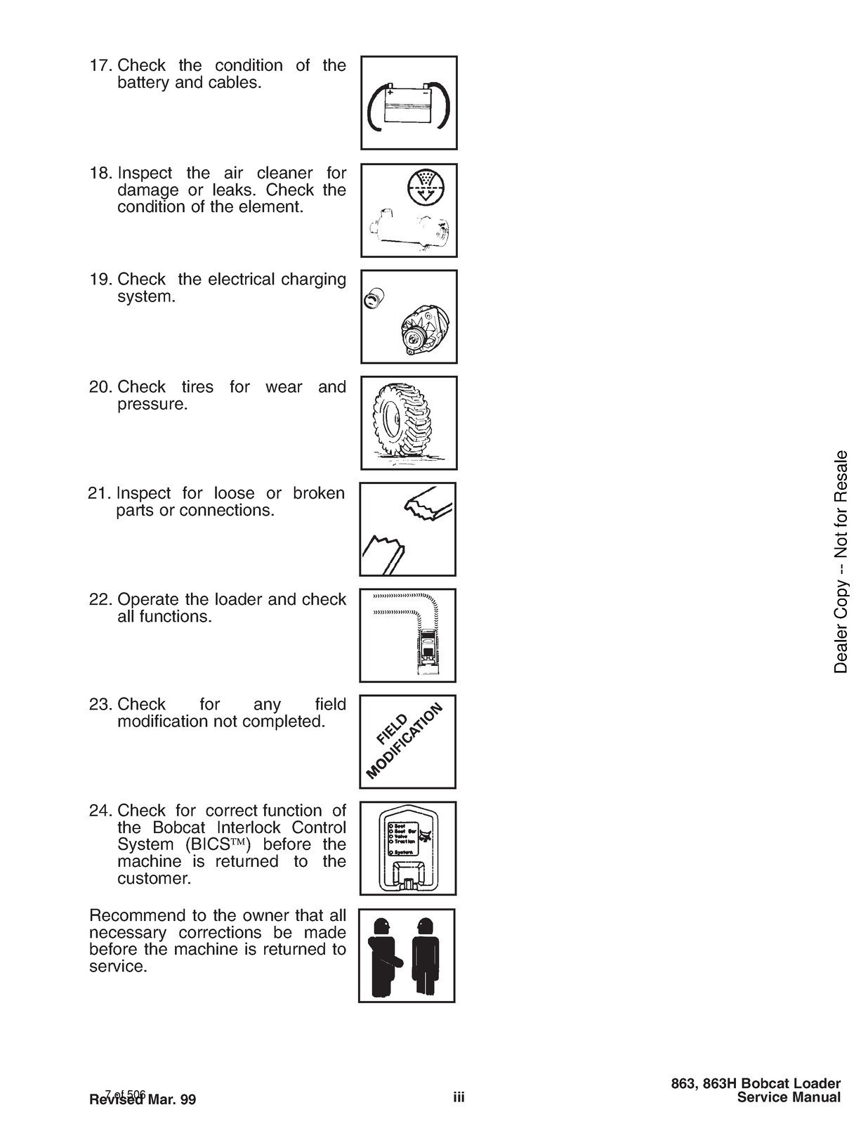BOBCAT 863 & 863 HIGH FLOW SERVICE MANUAL CLOSURE – JACKET – HUGE FOLDOUTS!