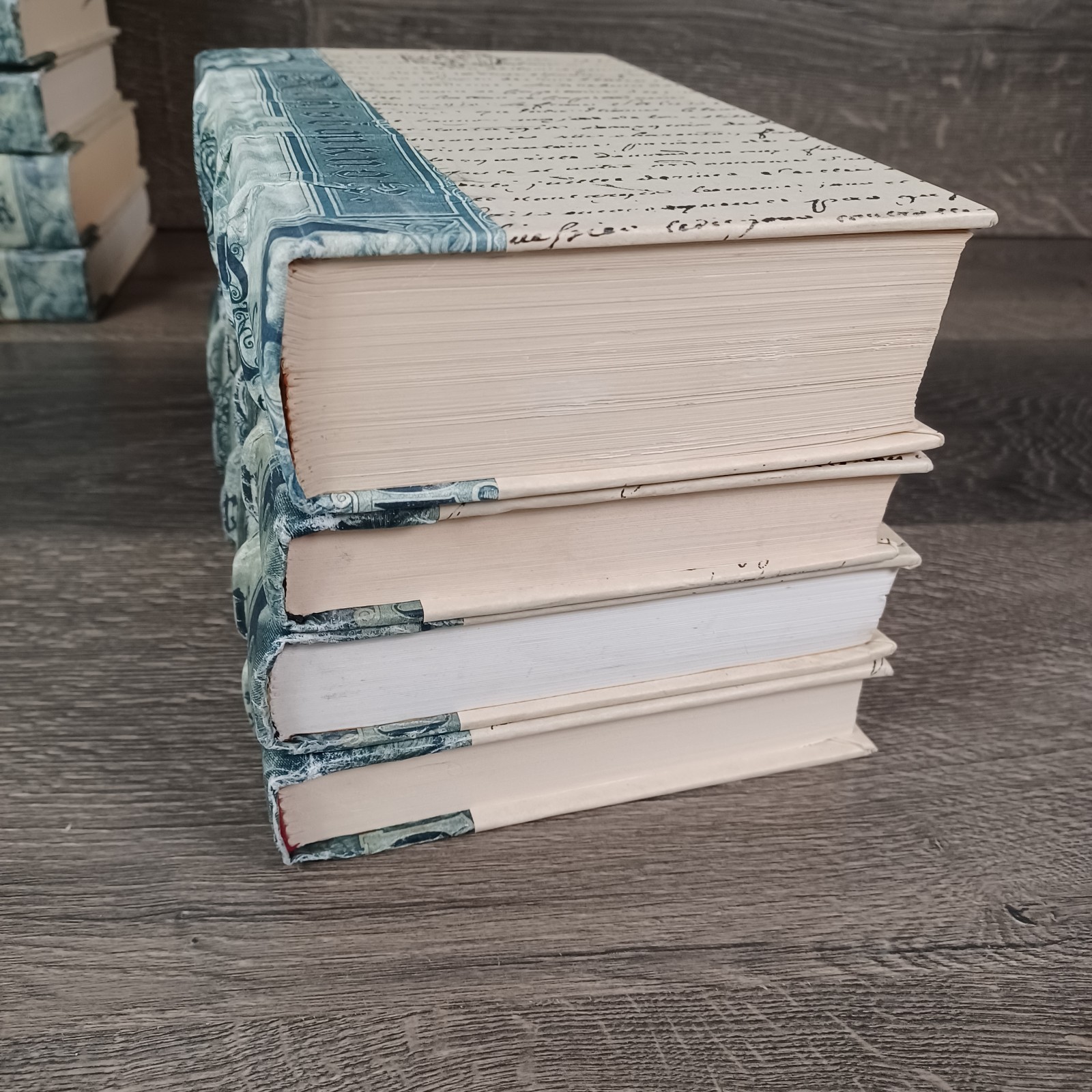 23 Custom Bound Decorative Hardcover Books Matching Library Display Set Unique