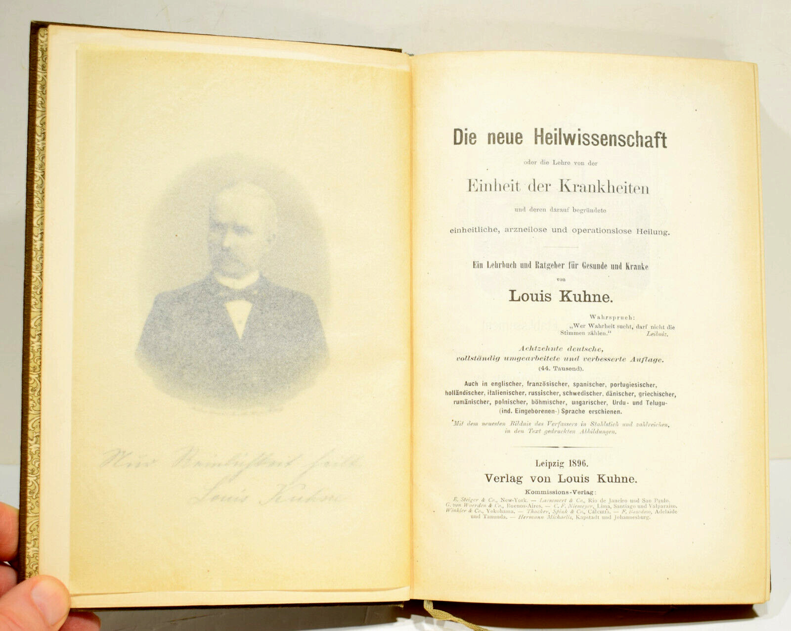 DIE NEUE HEILWISSENSCHAFT by Louis Kuhne 1896 Early German Naturopathy Text