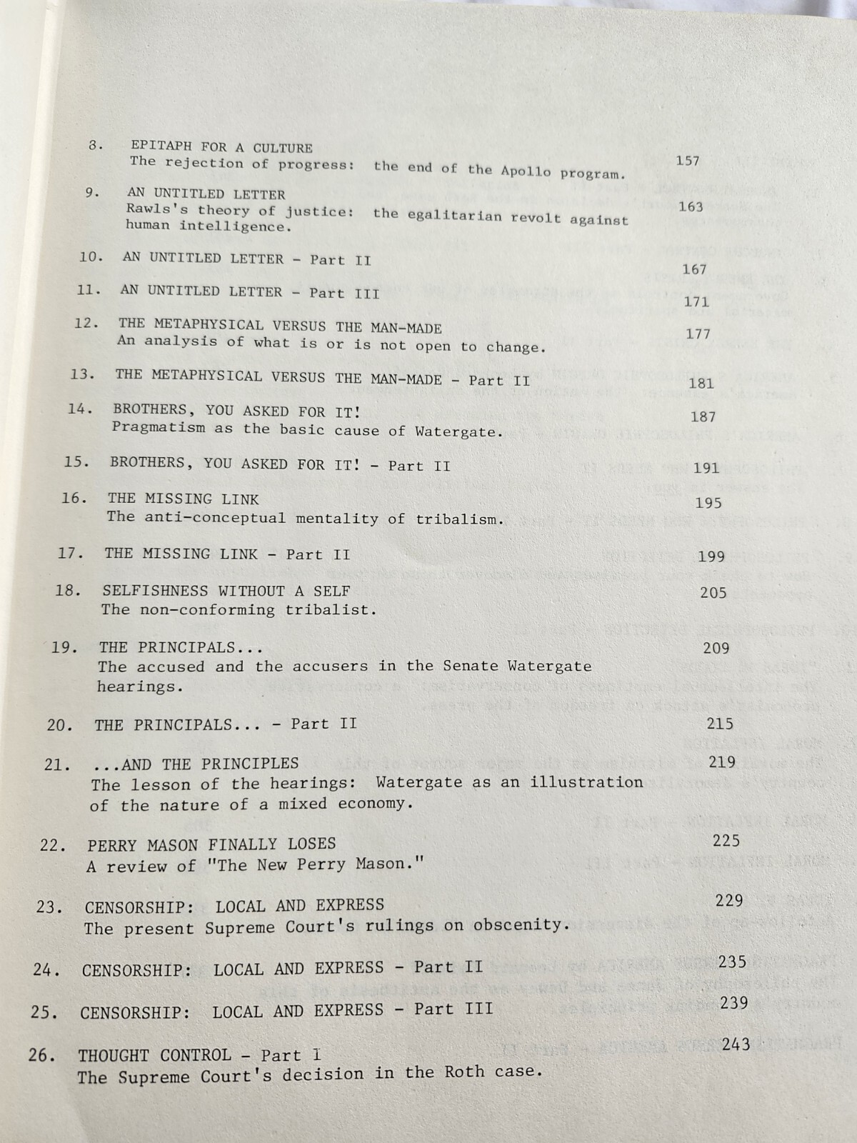 1st Print The Ayn Rand Letter 1971-1976 Volumes I-IV Hard Cover Book Philosophy