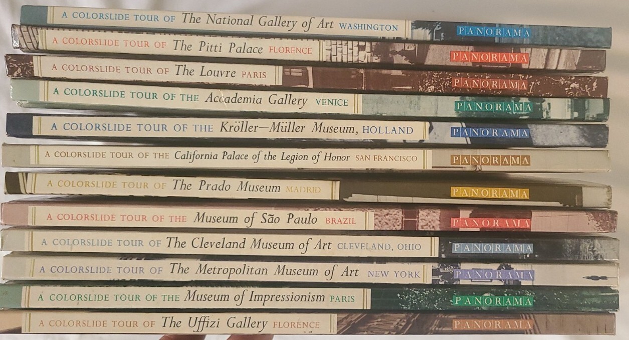 Panorama Colorslide Tour 1960 Books And Record Slides lot of 12 vintage