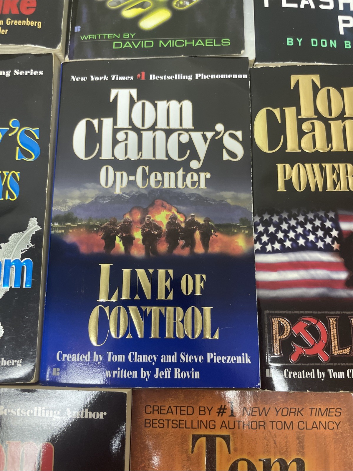 Tom Clancy Military Thriller Book Lot 8 PB HC Jack Ryan ACTION Spy Fiction