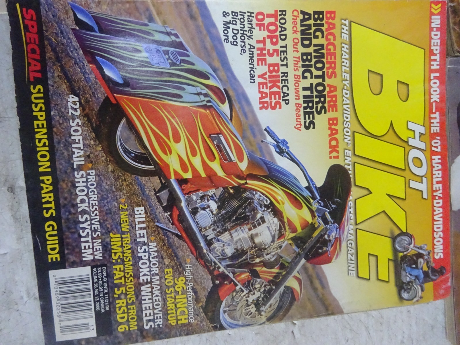ASSORTMENT OF 5 OLDER HOT BIKE MAGAZINES
