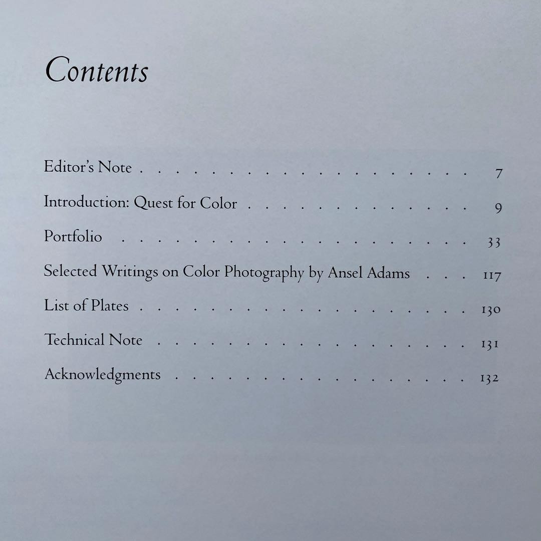 Ansel Adams Color Photography Book 132 Pages Hardcover 11.2×10.2 inches Collect