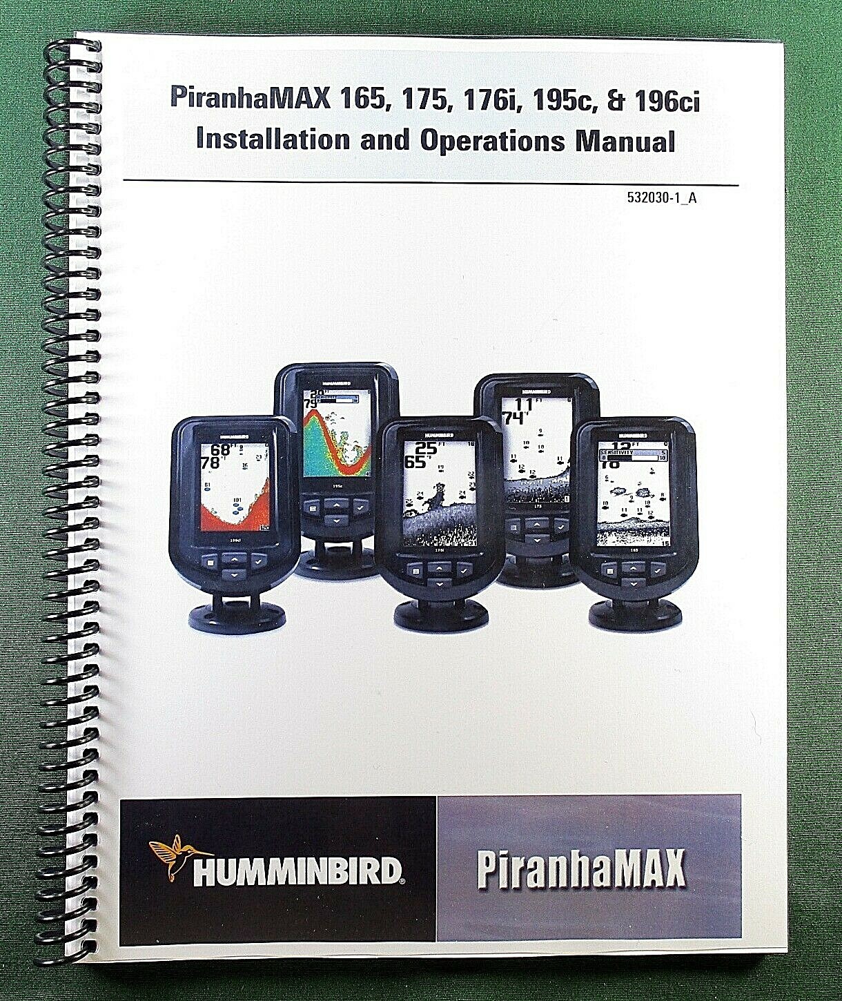 Humminbird PiranhaMAX 195c 196ci Operations Manual: 75 Pages & Protective Covers
