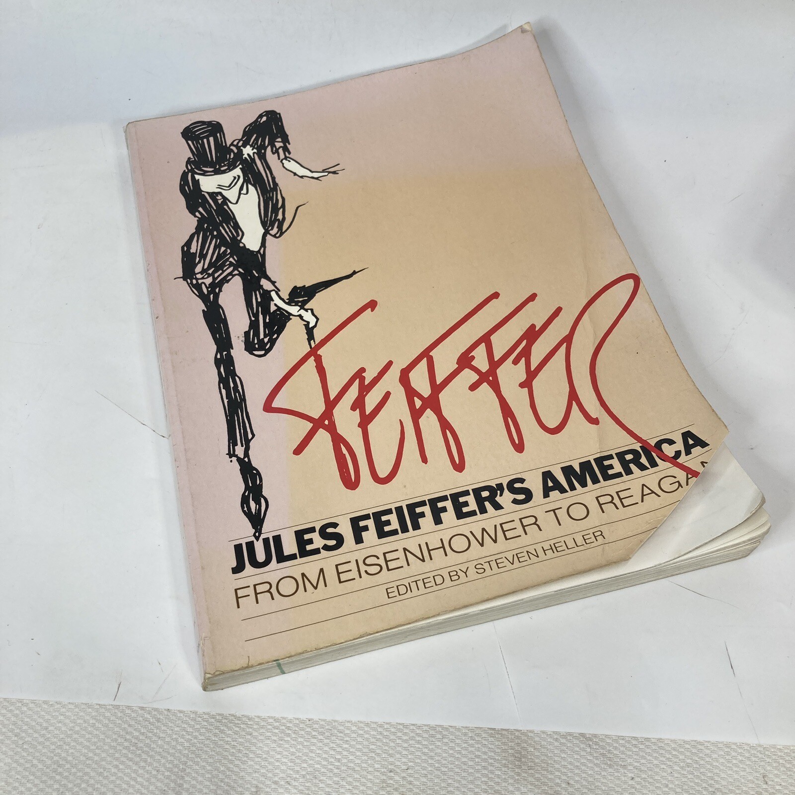 Cartoons Jules Feiffer’s America 1982 1st Edition PB from Eisenhower to Reagan
