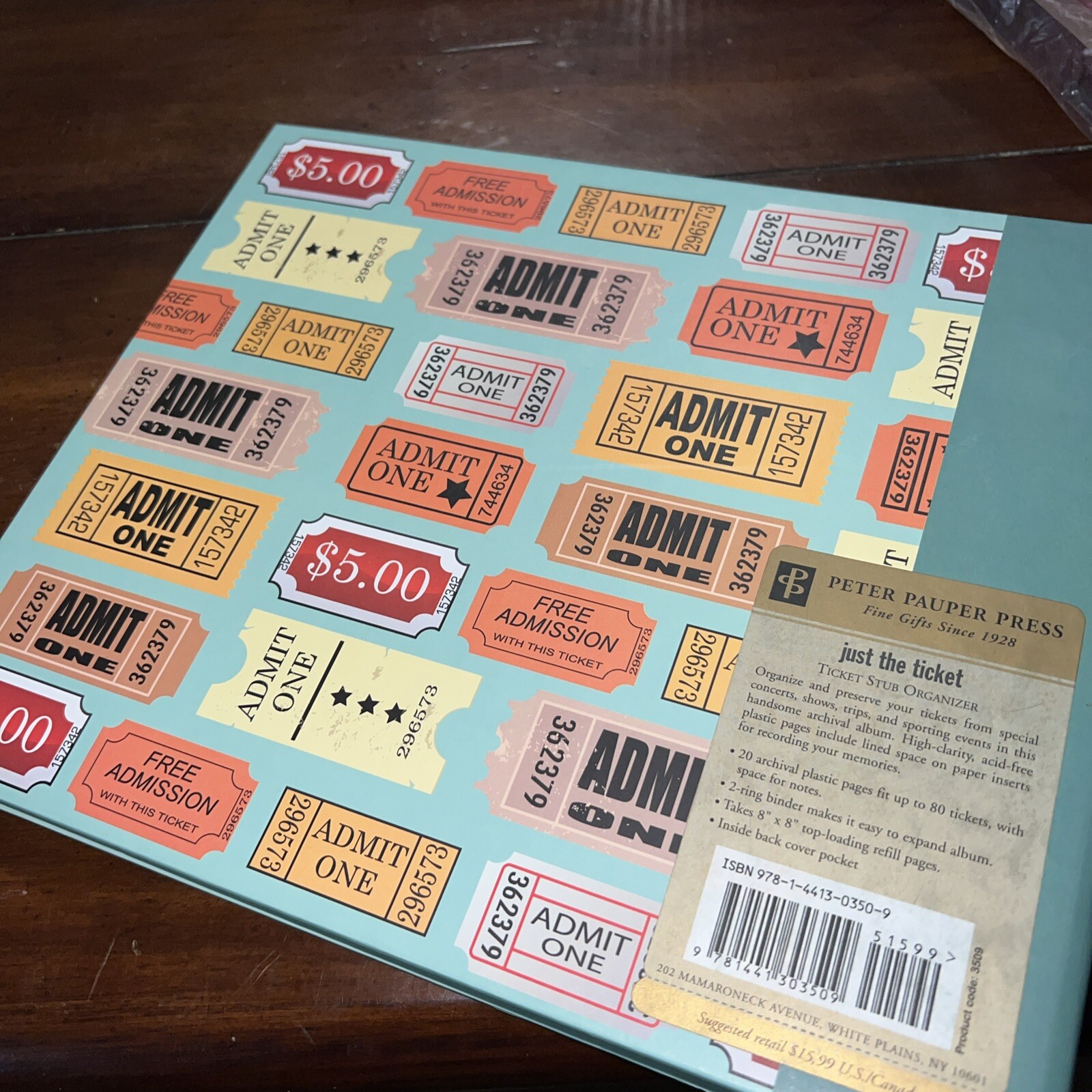 Just the Ticket: Ticket Stub Organizer by Peter Pauper Press (L7)