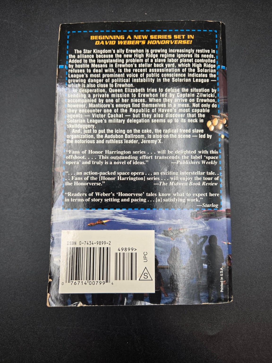 Crown of Slaves David Weber Eric Flint SciFi Book First Paperback Printng 2005