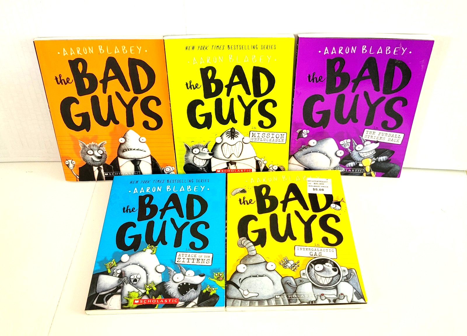 Bad Guys Books 1-5 by Aaron Blabey, Very Good Condition Scholastic