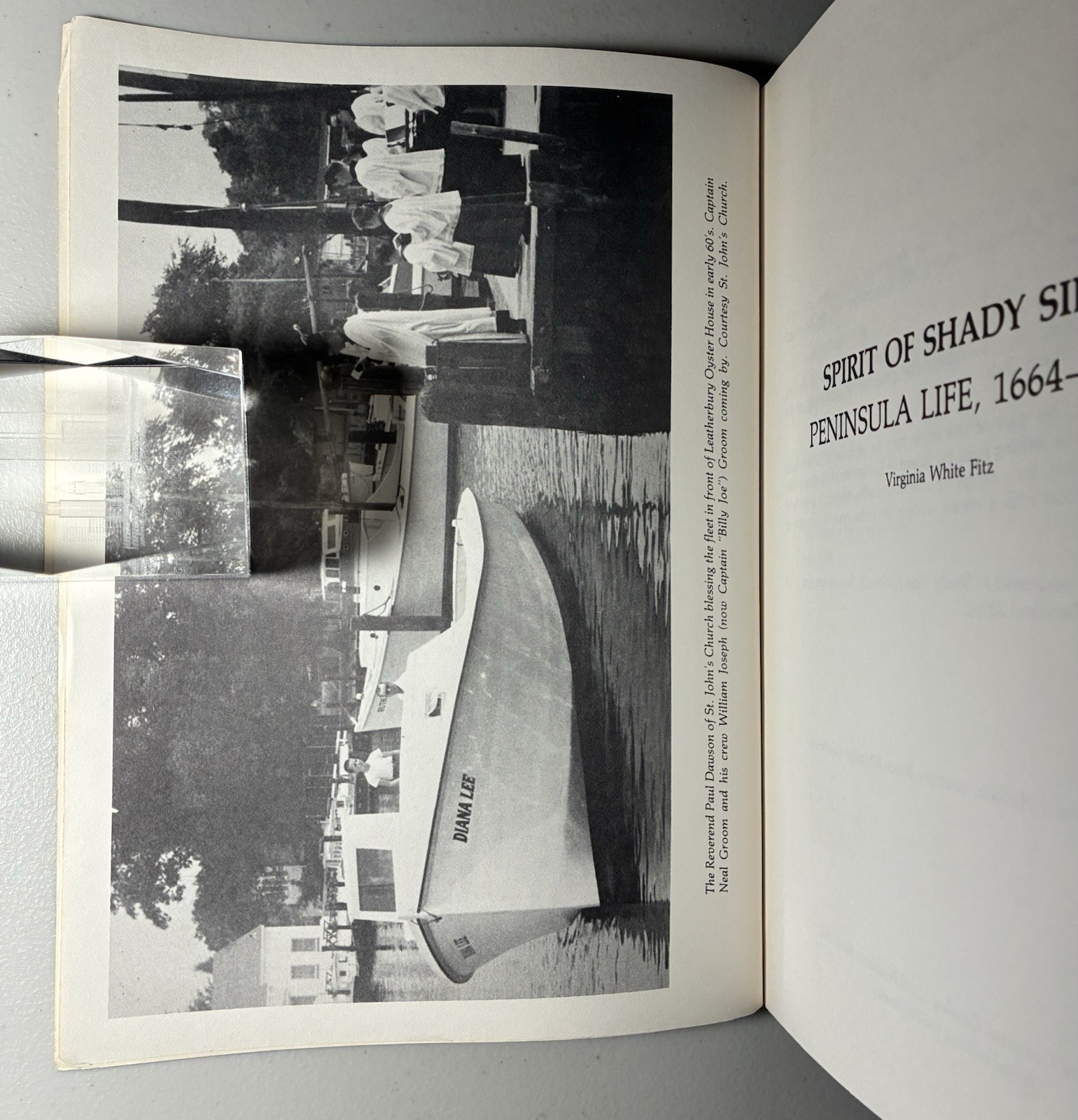 SPIRIT OF SHADY SIDE: PENINSULA LIFE, 1664-1984 By Virginia White Fitz 1st Ed