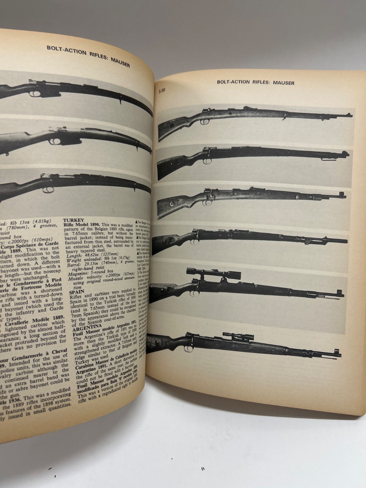 Vintage Firearms paperback book”Military Small Arms of 20th Century” 1973