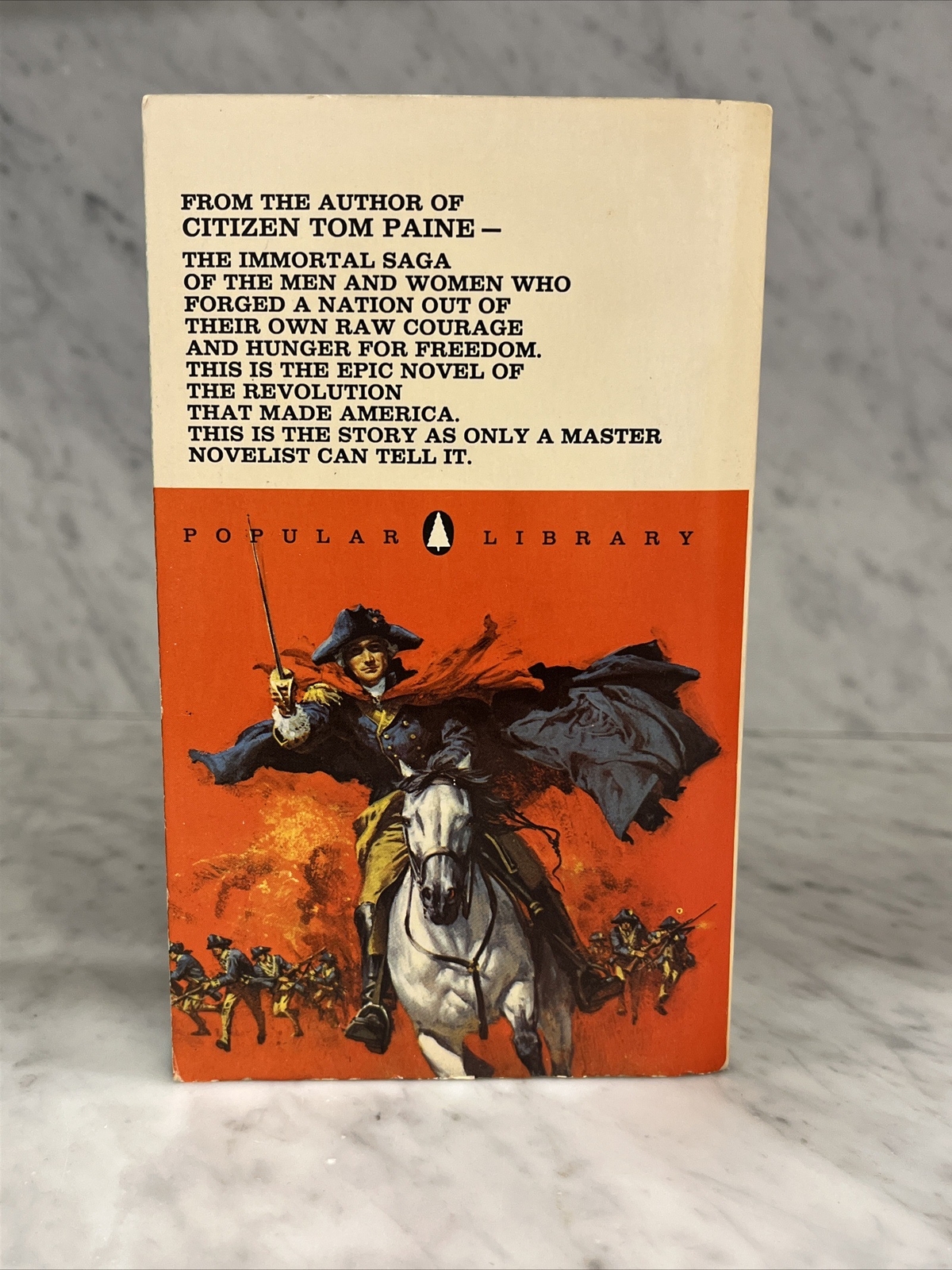 The Unvanquished by Howard Fast American Revolution Novel paperback book 1970