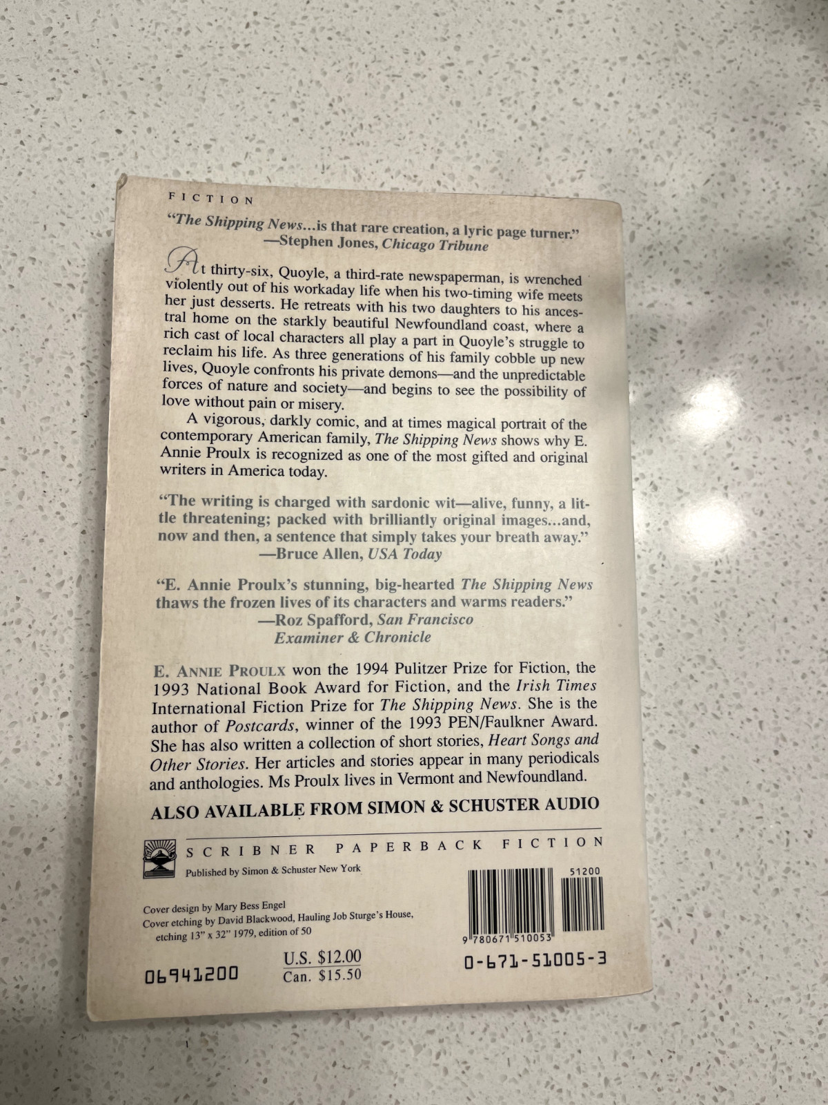 The Shipping News by Annie Proulx (1994, Paperback Book) Pulitzer Prize Winner