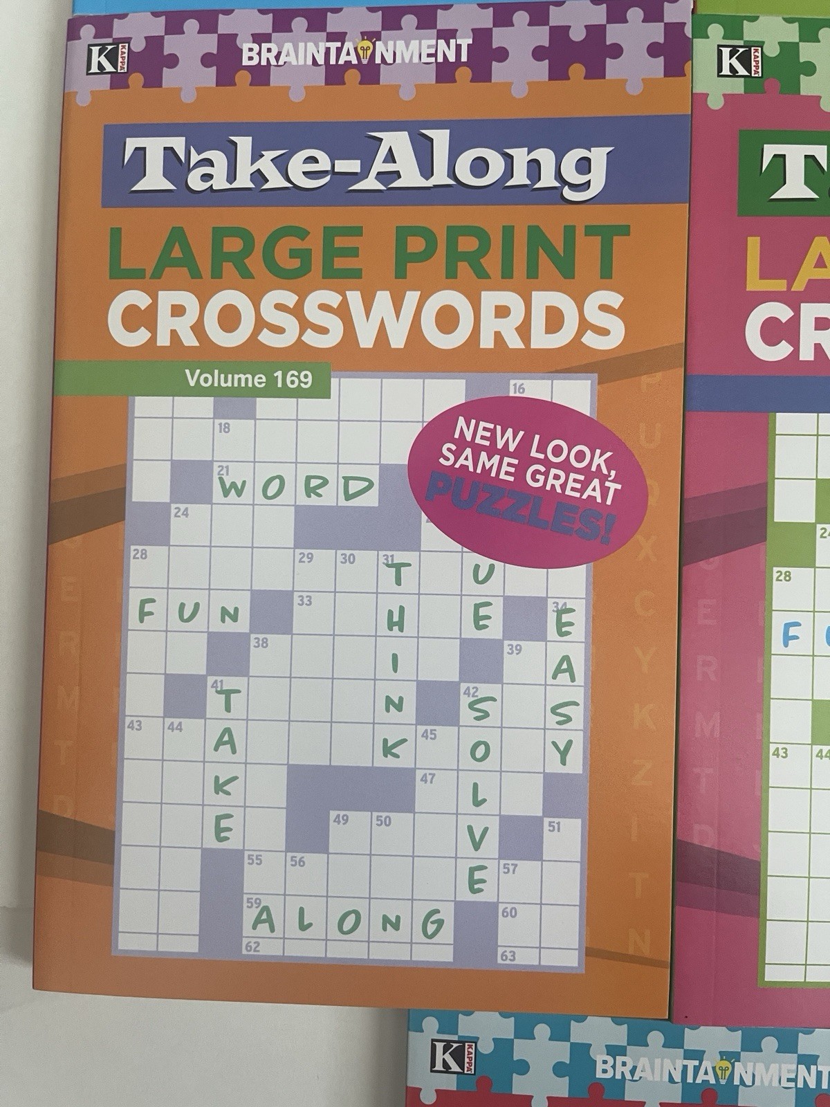 Lot 8 Kappa Take Along Large Print Crossword Books Braintainment NEW Free Ship