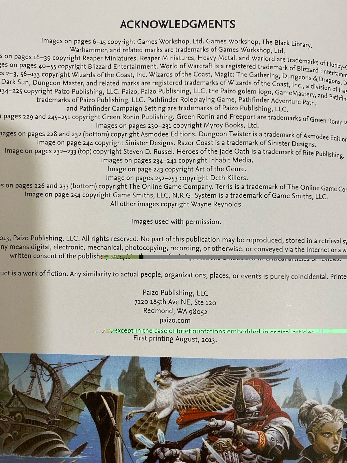 Paizo Visions of War Wayne Reynolds HC 2013 1st Edition D&D,Pathfinder,Magic Art