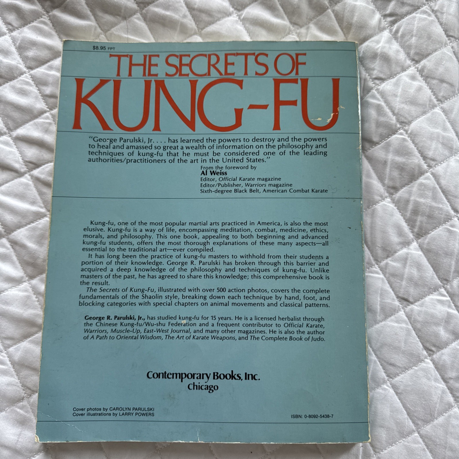 RARE 1984 THE SECRETS OF KUNG FU BY GEORGE R. PARULSKI Minor Damage To 2 Pages