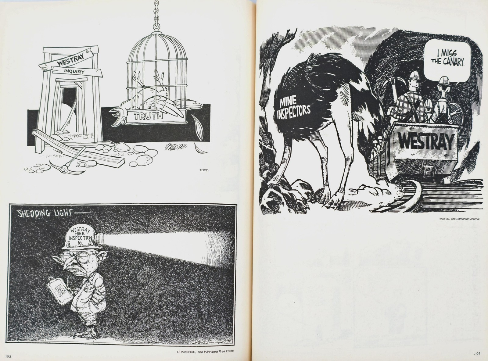 Vintage 1996 Portfoolio 12 Canadian Editorial Cartoons Badeaux MacQueen