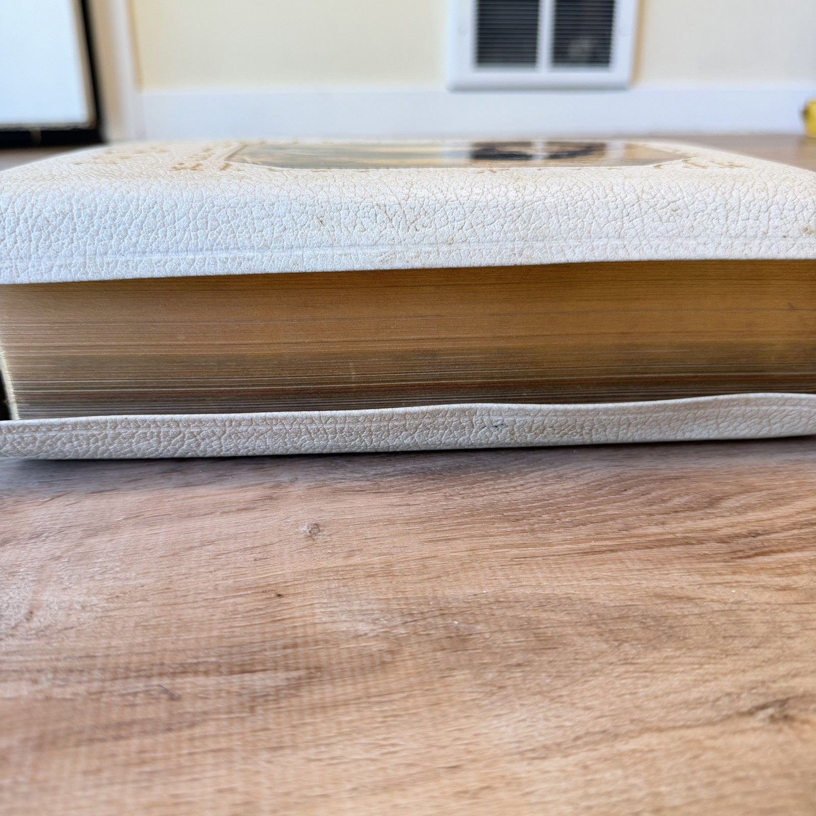 1960 Holy Angels Edition Catholic Holy Bible White Illustrated Vintage Antique