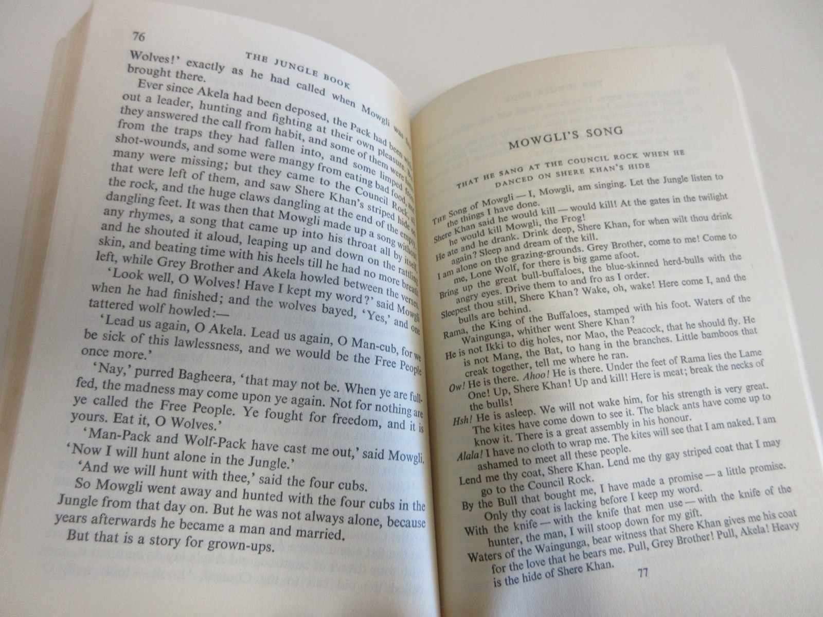 The Jungle Book – Rudyard Kipling – Vintage Paperback Classic – 159 Pages – 1961