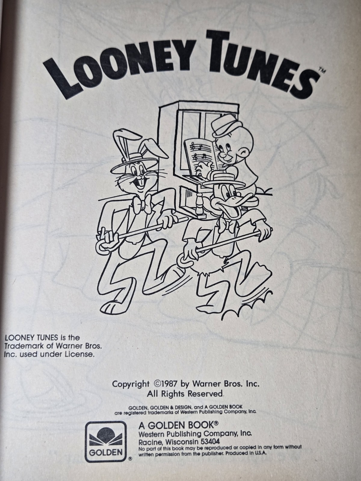 Vintage 1987 Looney Tunes Giant Coloring Book Golden Book Bugs Bunny Daffy