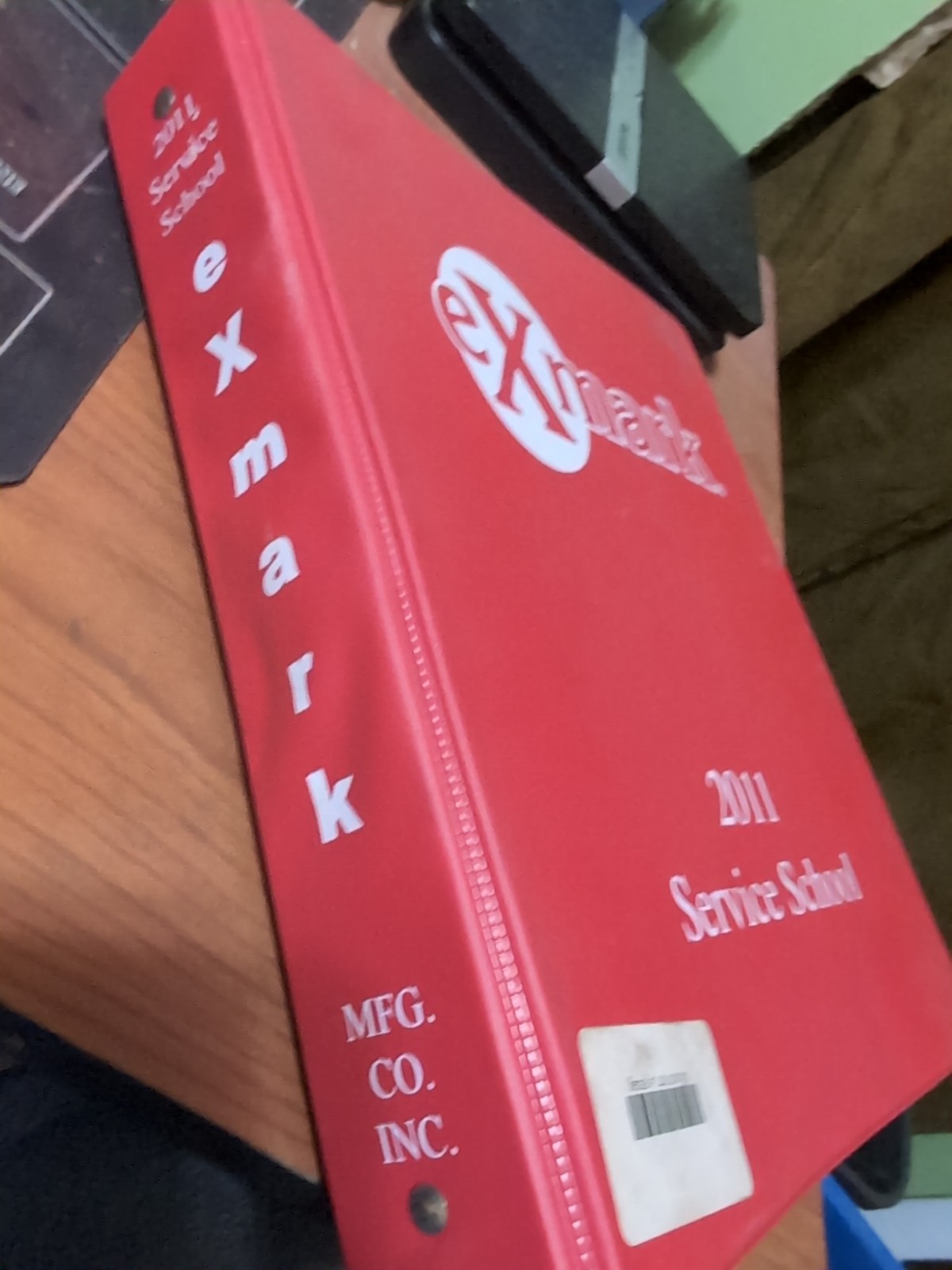 eXmark Tools 2011 Service School Training Material Binder; HC VG
