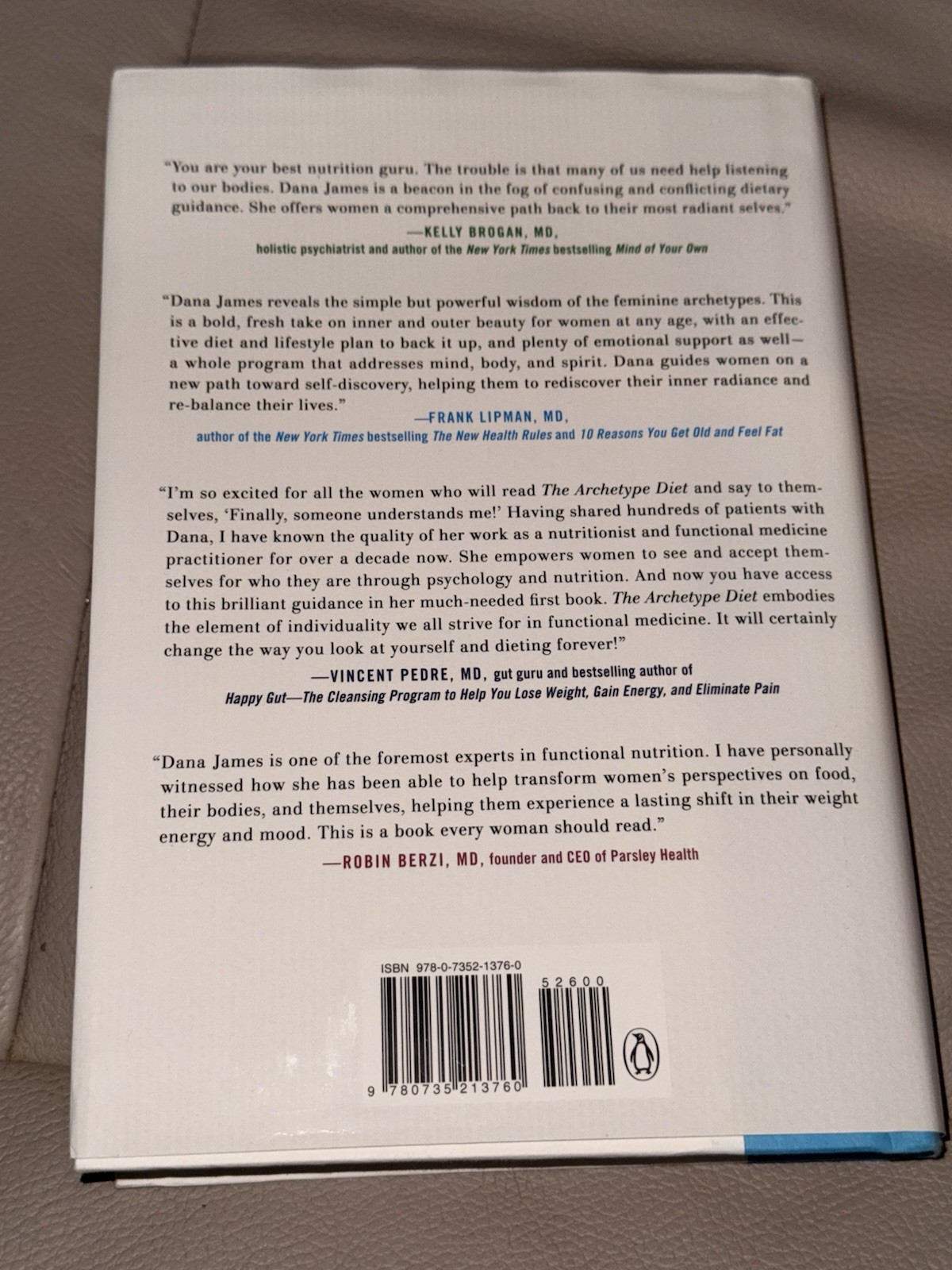 The Archetype Diet Dana James HC 4 Body Types 4 Diets Hardcover