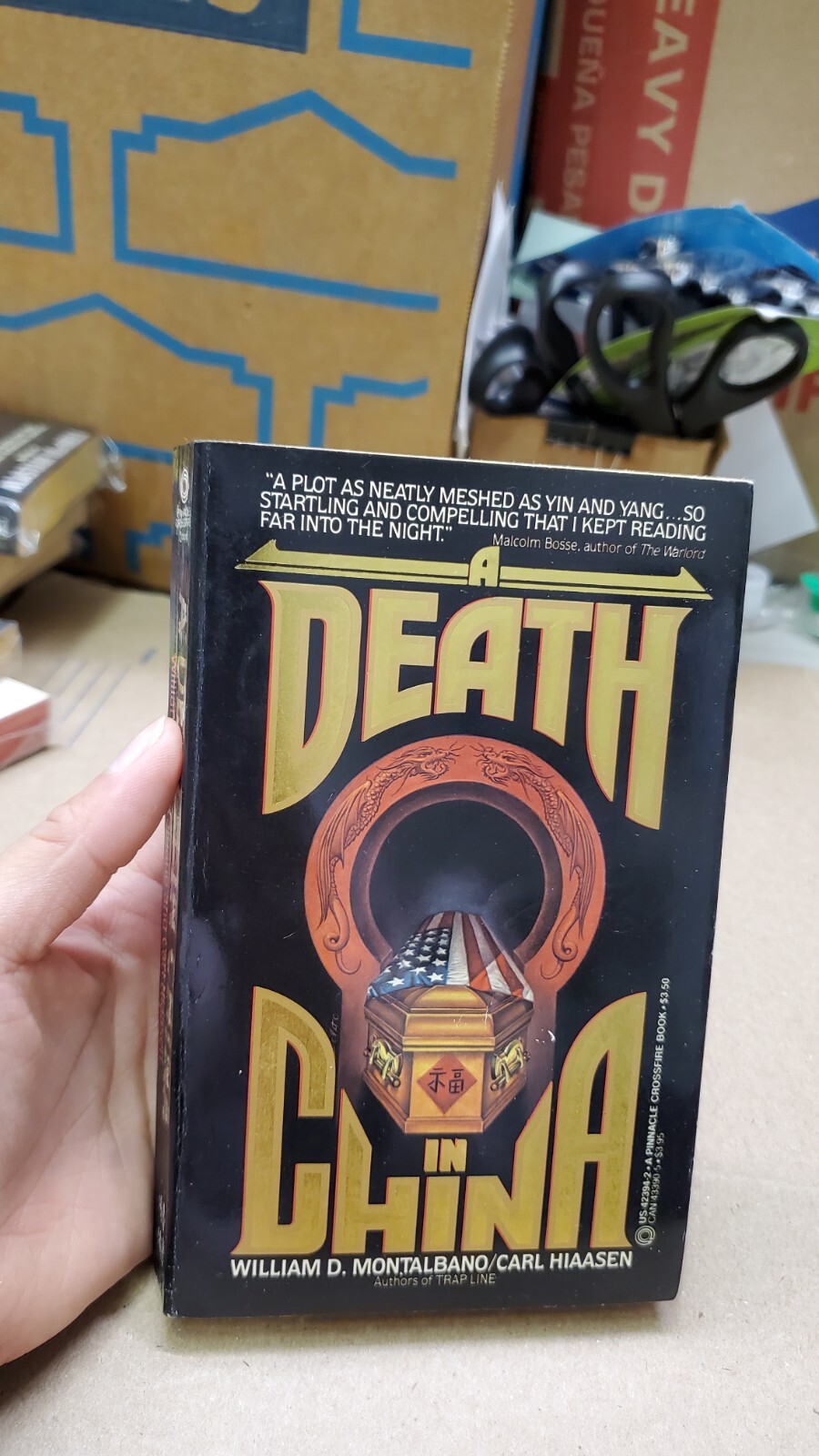 Death In China By William D. Montalbano/Carl Hiaasen Pinnacle 1985 Paperback
