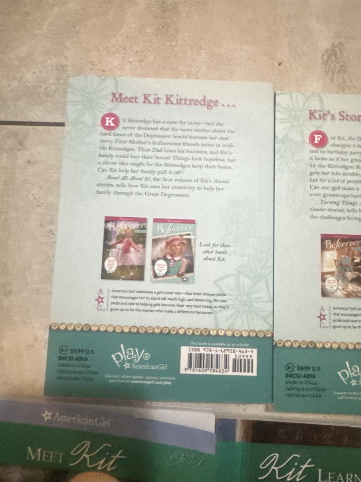 American Girl Kit Kittredge Book Lot Beforever 1 2 3 4 1930s Historical Fiction