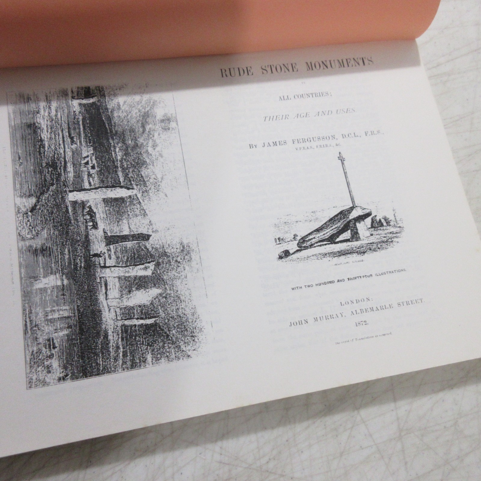 Megaliths Rude Stone Monuments All Countries Ages Uses Antique Book Reproduction