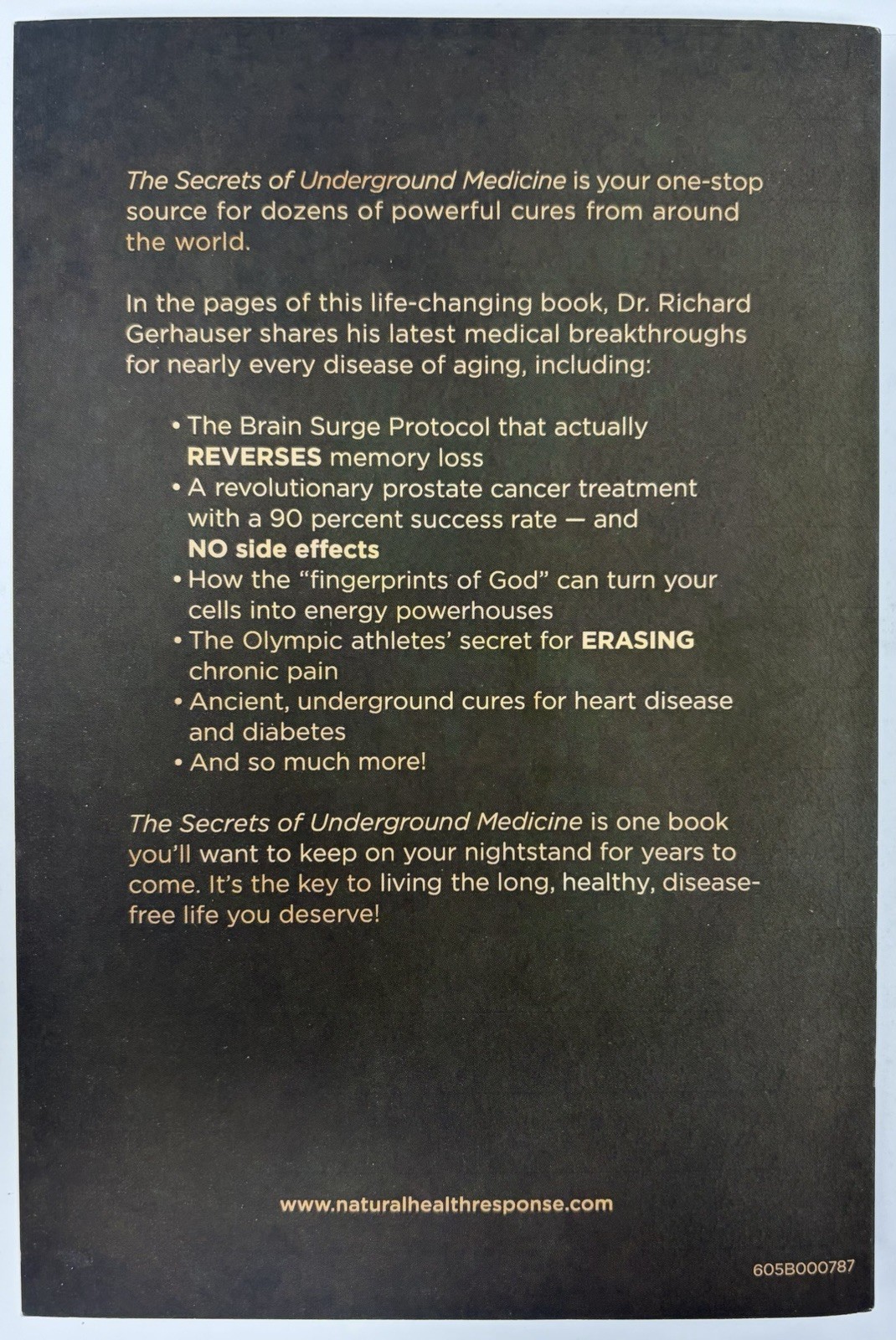 The Secrets of Underground Medicine by Dr. Richard Gerhauser M.D. Paperback Book
