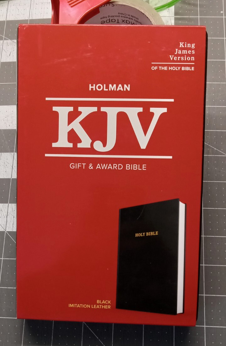 KJV, Gift and Award Bible Imitation Leather, Black, Red Letter Ed Brand New 2019