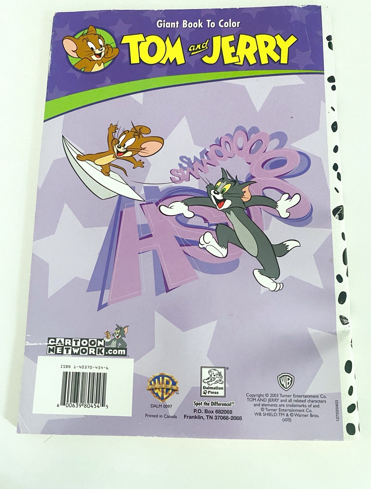Tom and Jerry Coloring Book, Ready…Set…Play! Dalmatian Press – New
