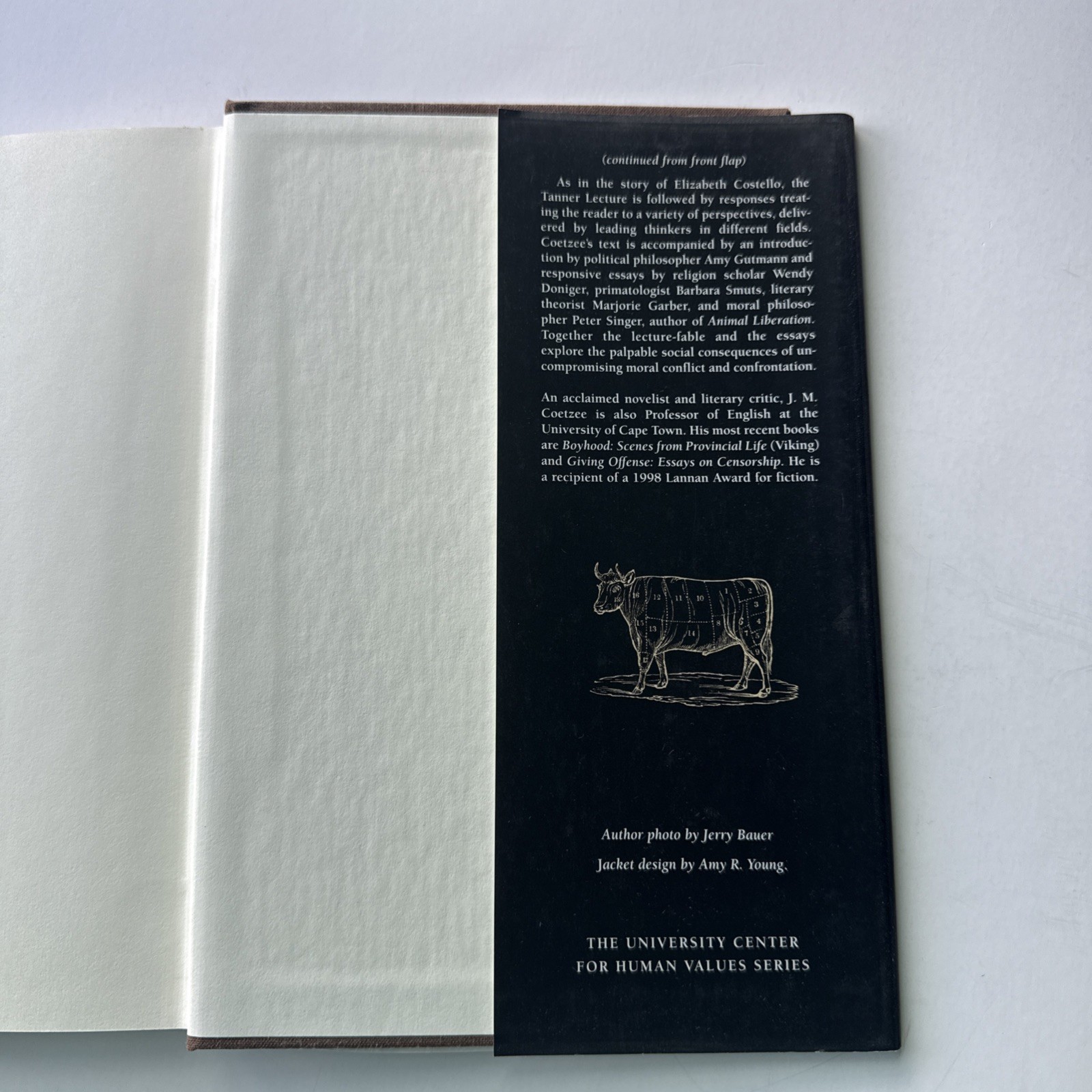 SIGNED COPY. The Lives of Animals, Coetzee, J. M., 9780691004433