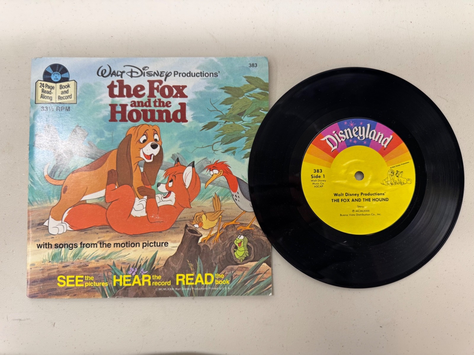 7 Vintage Children’s Records with Books plus 4 additional Records 45 RPM