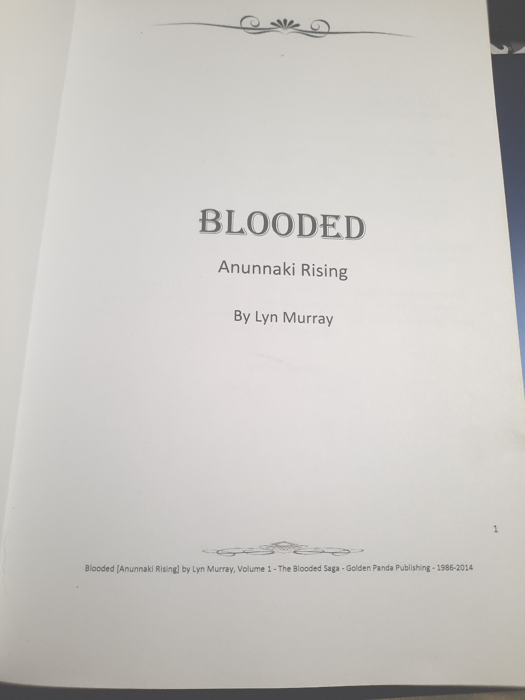 Blooded Trilogy Blooded Anunnaki Rising by Lyn Murray Paperback Horror 2014
