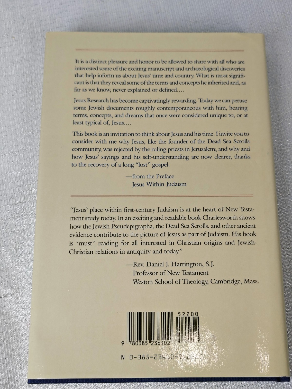 James H Charlesworth – Jesus within Judaism 1988 HCDJ Archaeological Discoveries