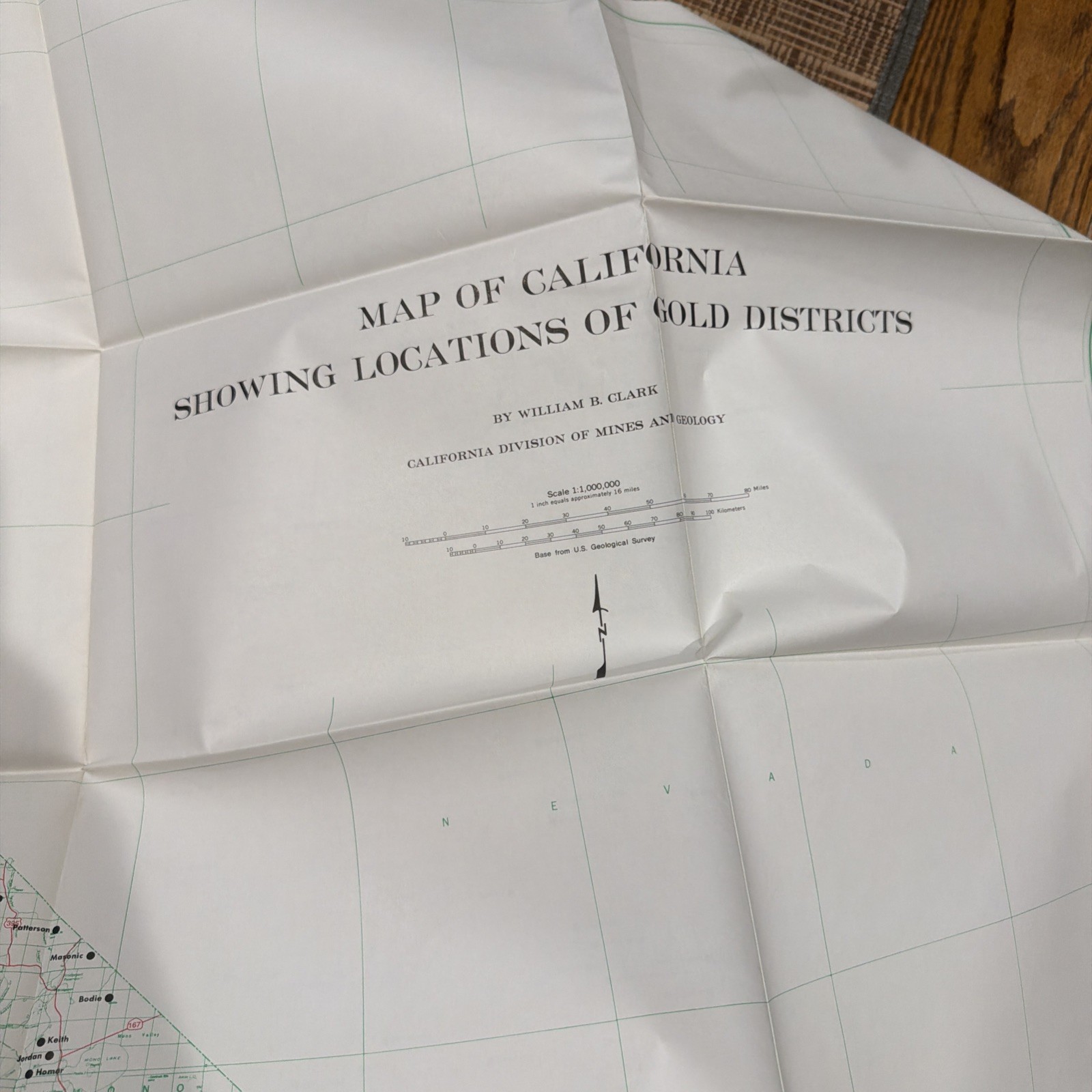 Gold Districts Of California Bulletin 193 w/ Fold-Out Map 6th Printing 1992