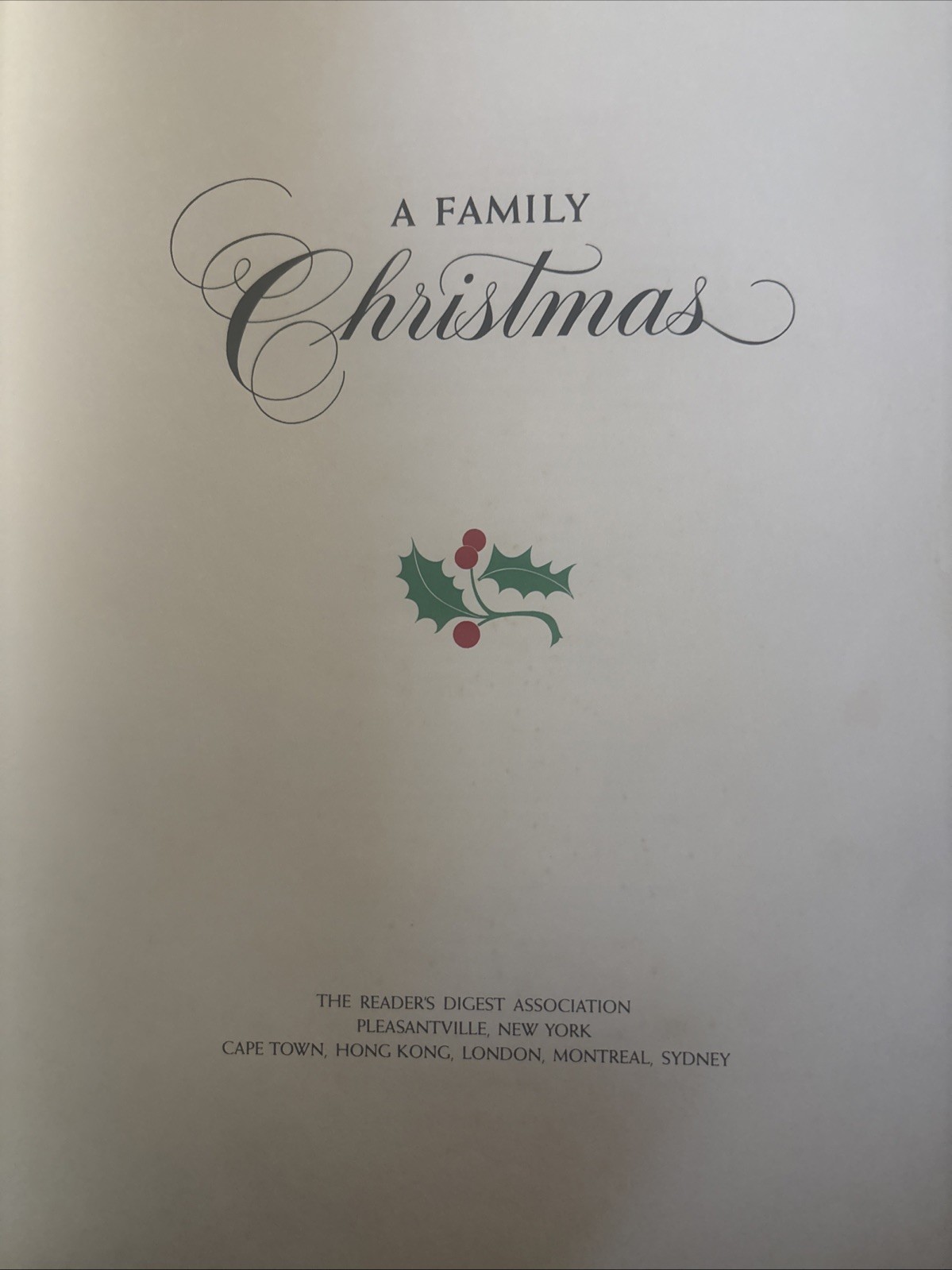 Family Christmas by Reader’s Digest Editors (1984, Hardcover)