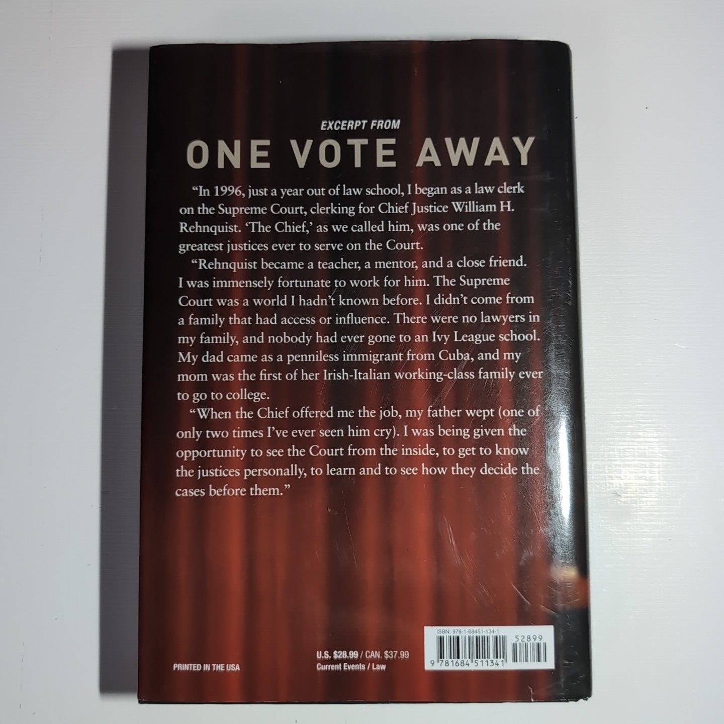 New,Signed, Ted Cruz, One Vote Away,2020, HC/DJ, Regnery Publishing 7th Printing