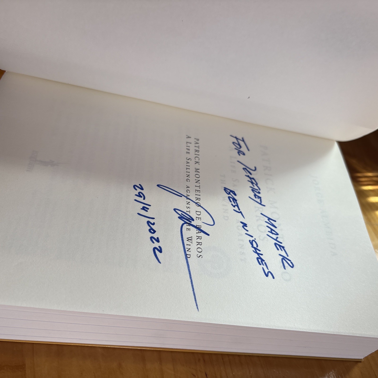 Life Sailing Against the Wind Patrick Monteiro de Barros Signed Jeffrey Mayer