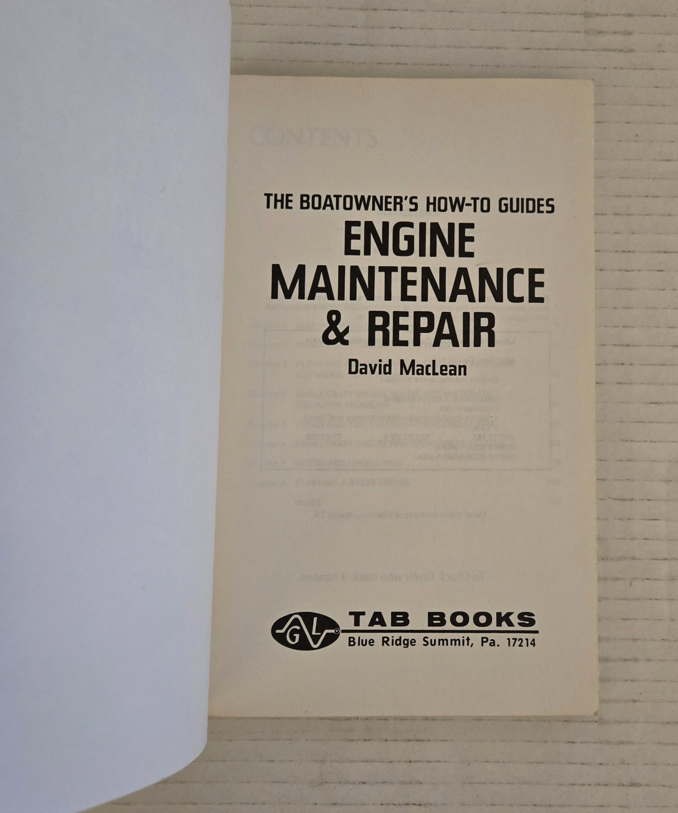 Engine Maintenance & Repair by David Maclean Book Boating Boat Owner